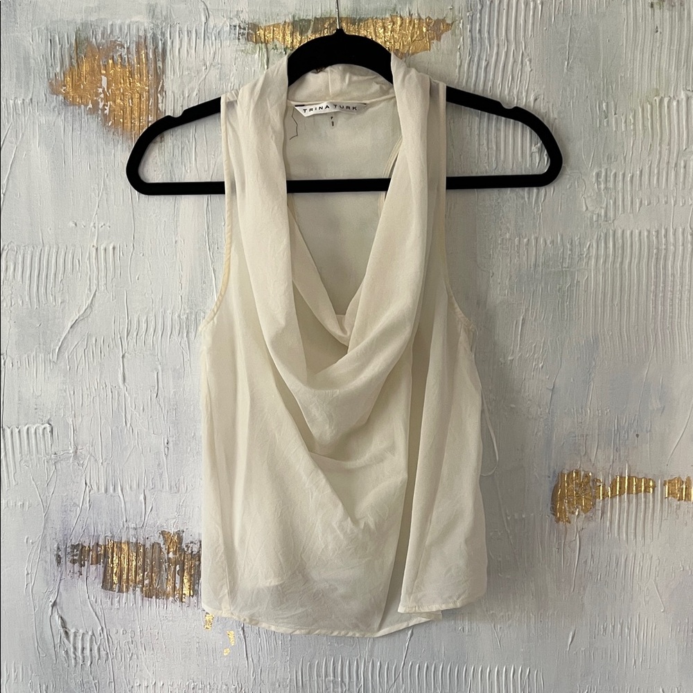 Trina Turk Draped Sleeveless Top